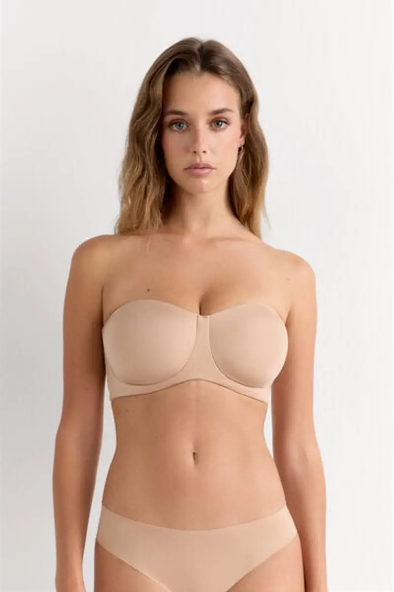 Intimissimi Reggiseno Balconcino a Fascia Diletta in Microfibra Ultralight Donna Naturale Taglia 3D
