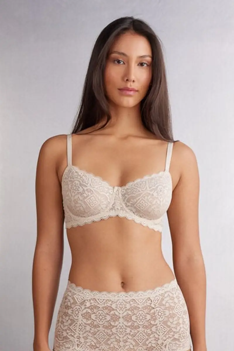 Intimissimi Reggiseno Balconcino Daniela in Pizzo Donna Naturale Taglia 7B