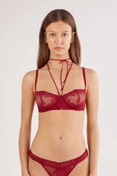 Reggiseno Balconcino Denise La Femme Fatale Donna Rosso