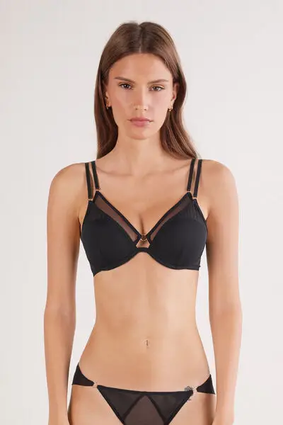 Reggiseno Balconcino Elena Modern Attitude Donna Nero