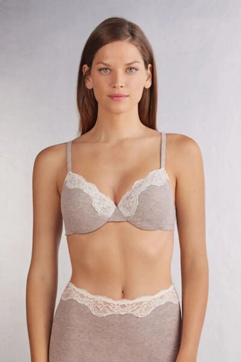 Intimissimi Reggiseno Balconcino Francesca Effortless Beauty Donna Marrone Taglia 2B