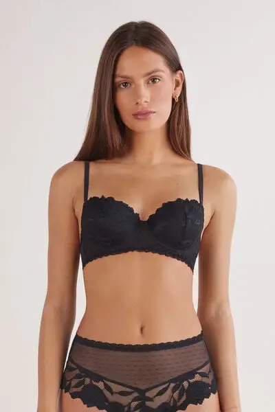 Reggiseno Balconcino Sofia All About Flowers Donna Nero