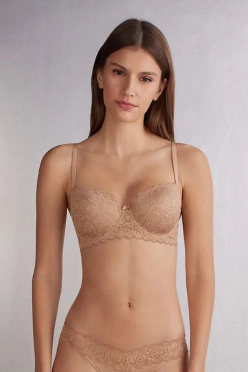 Intimissimi Reggiseno Balconcino Sofia in Pizzo Donna Naturale Taglia 2B