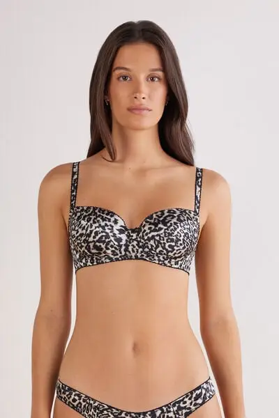 Reggiseno Balconcino Sofia in Seta Stampa Animalier A Moment of Glamour Donna Stampa