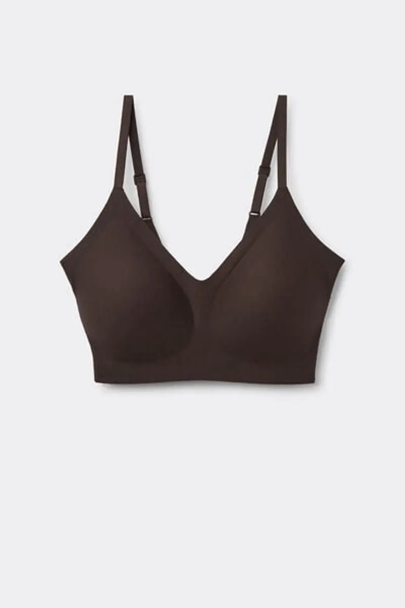Reggiseno Brassiere Eri in Microfibra Donna Marrone