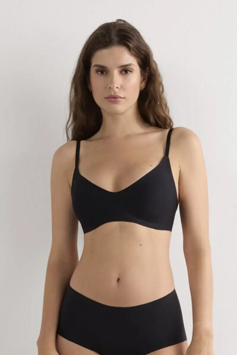 Intimissimi Reggiseno Brassiere Laila in Microfibra Donna Nero Taglia L