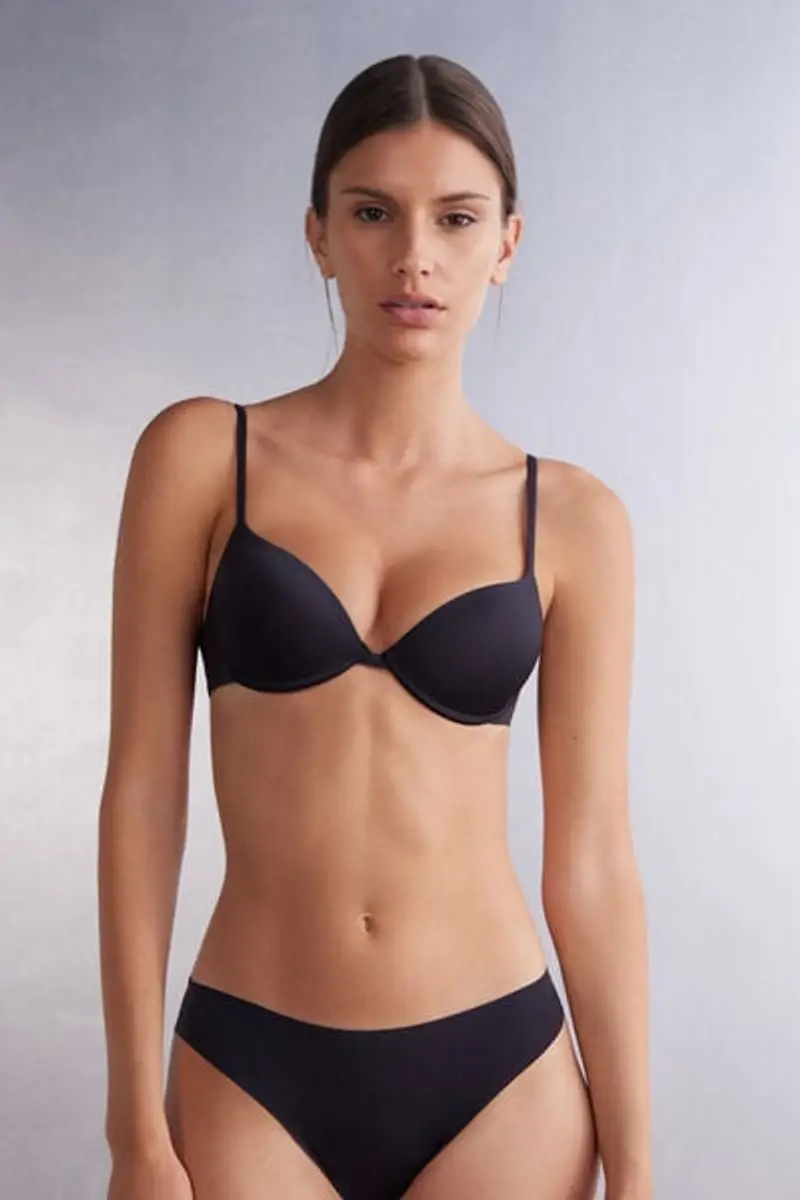 Intimissimi Reggiseno Push-up Bellissima in Microfibra Ultralight Donna Nero Taglia 1B