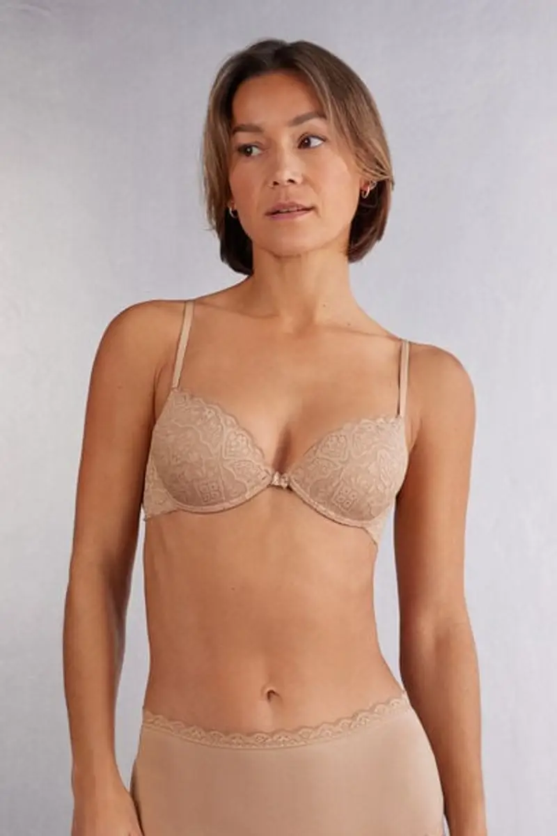 Intimissimi Reggiseno Push-up Bellissima in Pizzo Donna Naturale Taglia 1B