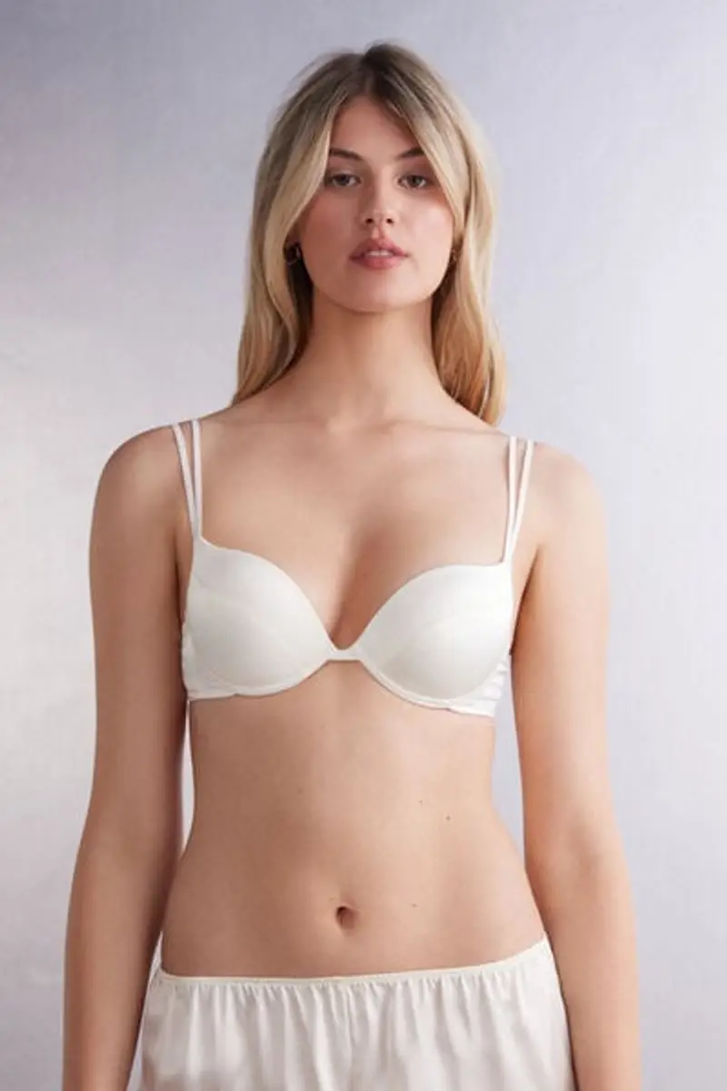 Intimissimi Reggiseno Super push-up Simona in Seta Donna Avorio Taglia 1B