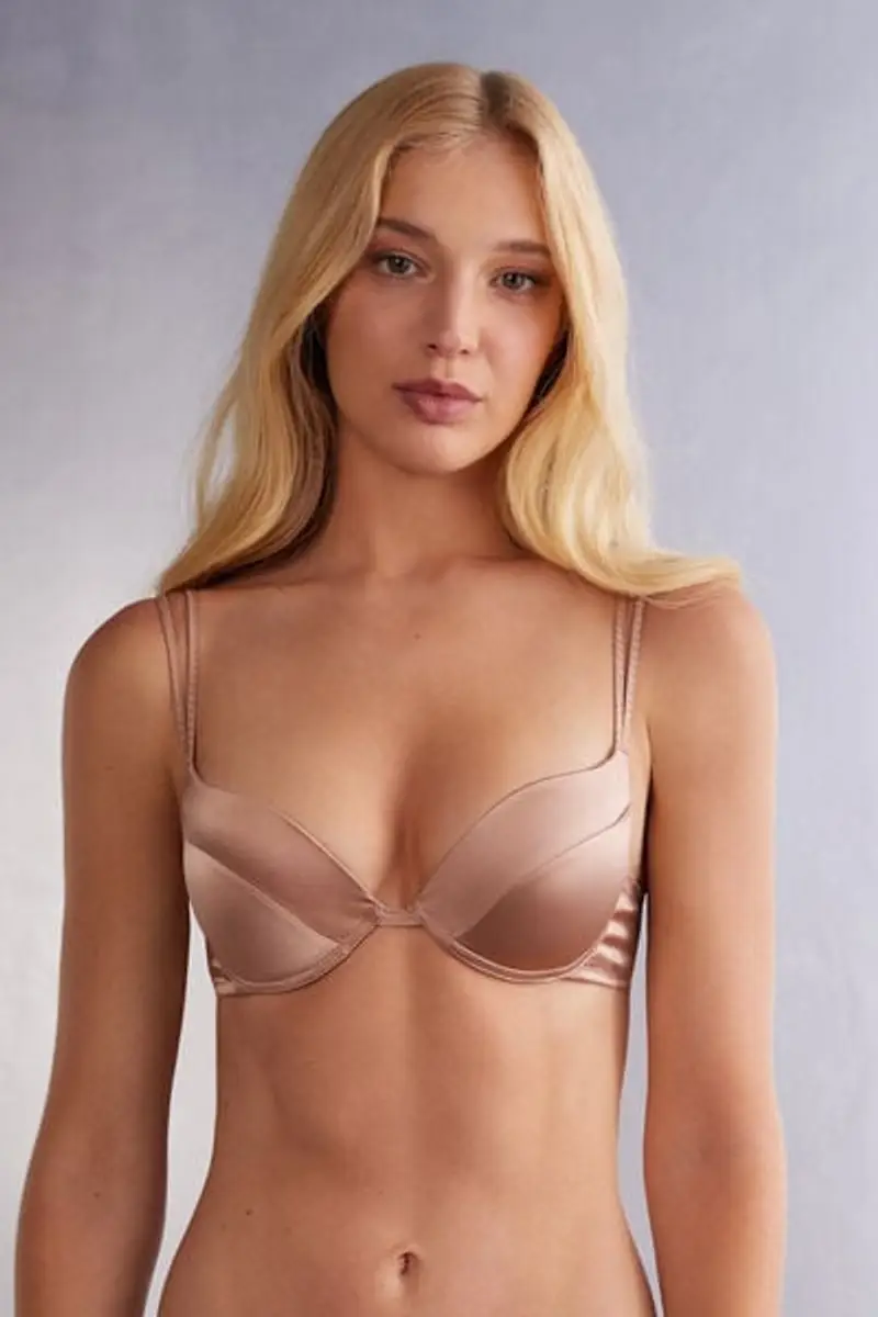 Intimissimi Reggiseno Super push-up Simona in Seta Donna Naturale Taglia 1B