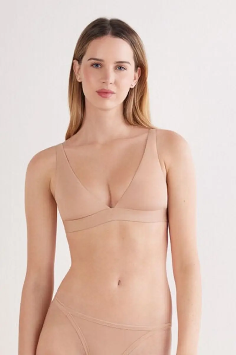 Intimissimi Reggiseno Triangolo Marica in Cotone Ultralight Cotton Donna Naturale Taglia 2B