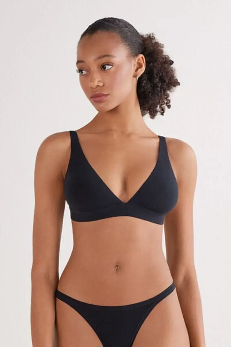 Intimissimi Reggiseno Triangolo Marica in Cotone Ultralight Cotton Donna Nero Taglia 1B