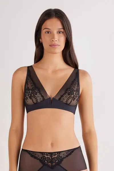 Reggiseno Triangolo Sheer Glamour Donna Nero