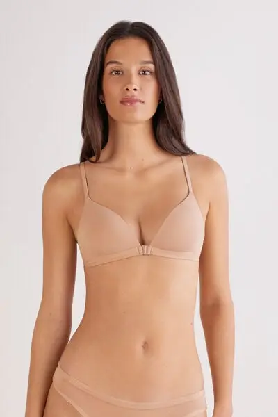 Reggiseno Triangolo Tiziana in Cotone Ultralight Cotton Donna Naturale