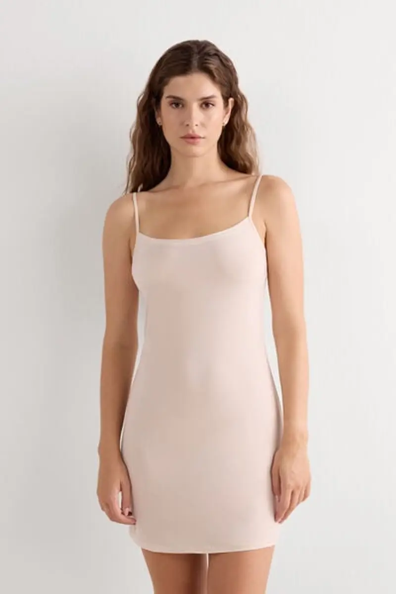 Intimissimi Sottoveste in Microfibra Ultralight Donna Naturale Taglia L