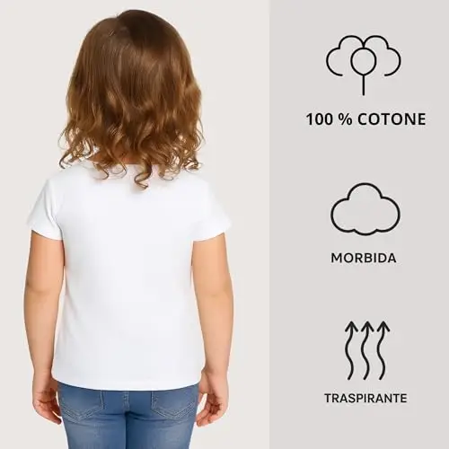 Intimitaly Set di 2 Magliette Intime per Bambini, 100% Cotone Caldo, Anallergiche, Traspiranti, Unisex, 3 miniatura 2
