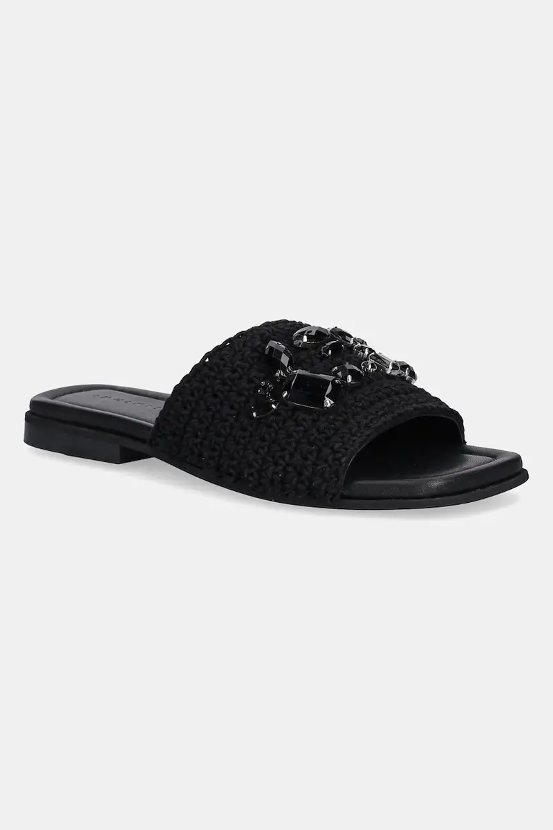 ciabatte slide Woven Strap Stones donna colore nero 1004.003.0601.000 / 70104-367
