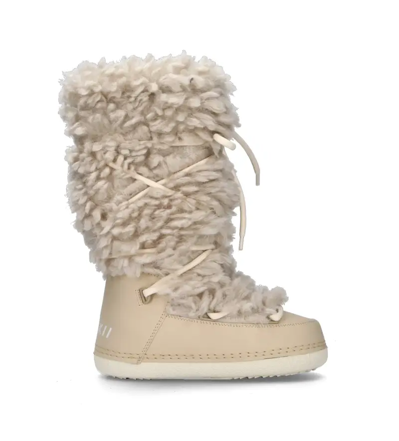 Doposci donna beige in pelliccia Vario