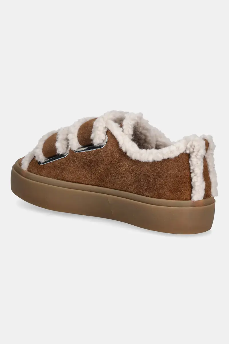 Inuikii Sneakers Low Velcro in Camoscio Marrone miniatura 3