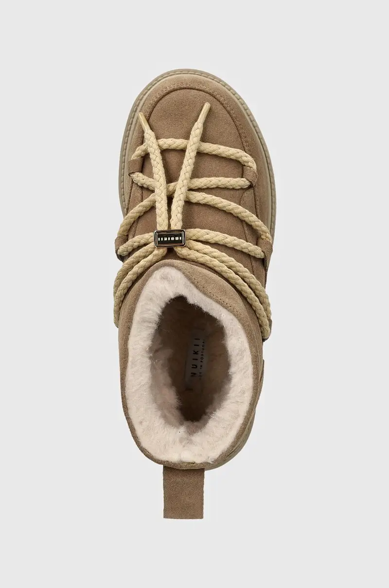 stivali da neve in camoscio Classic Low Platform colore beige 75204-004 miniatura 4