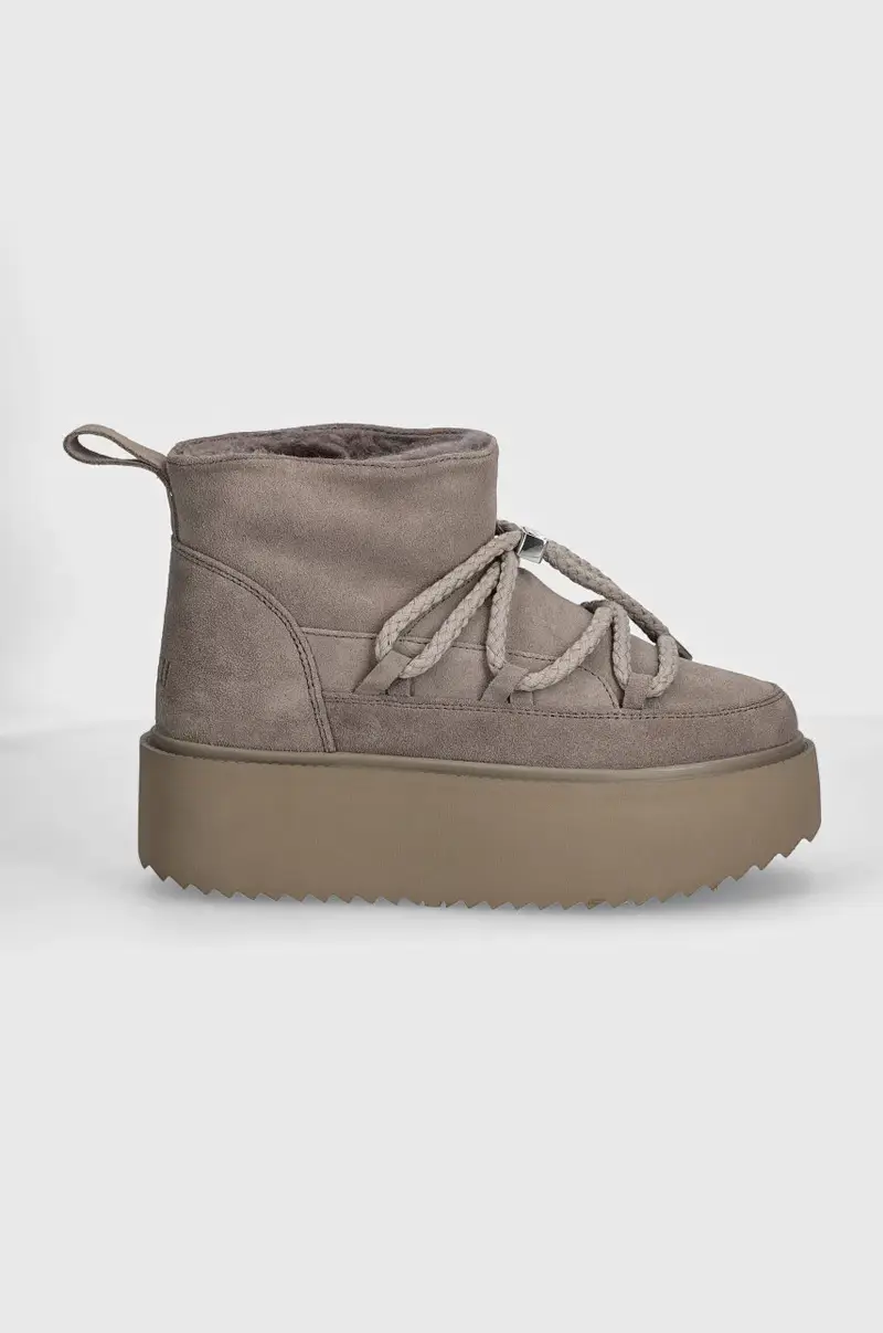 stivali da neve in camoscio Classic Low Platform Grigio miniatura 2