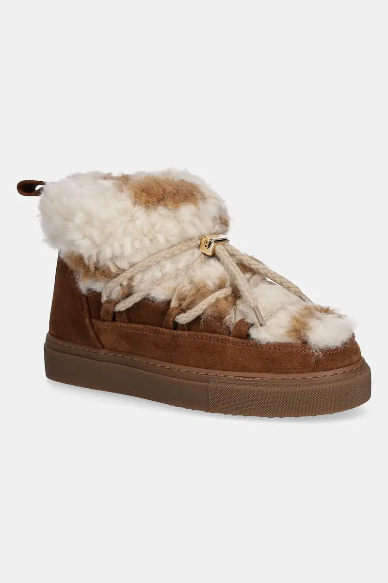 stivali da neve in camoscio Teddy Low Marrone