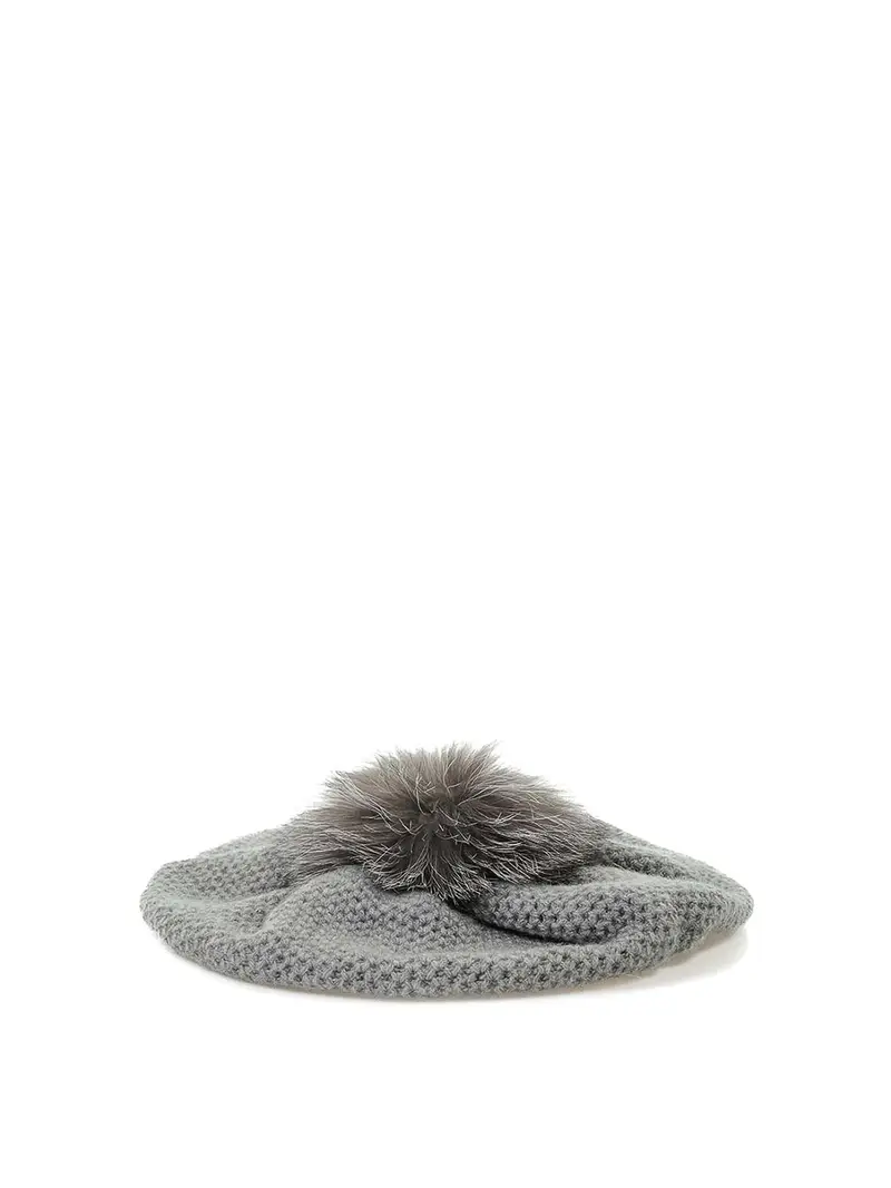 Basco A Nido Dape In Puro Cashmere Grigio