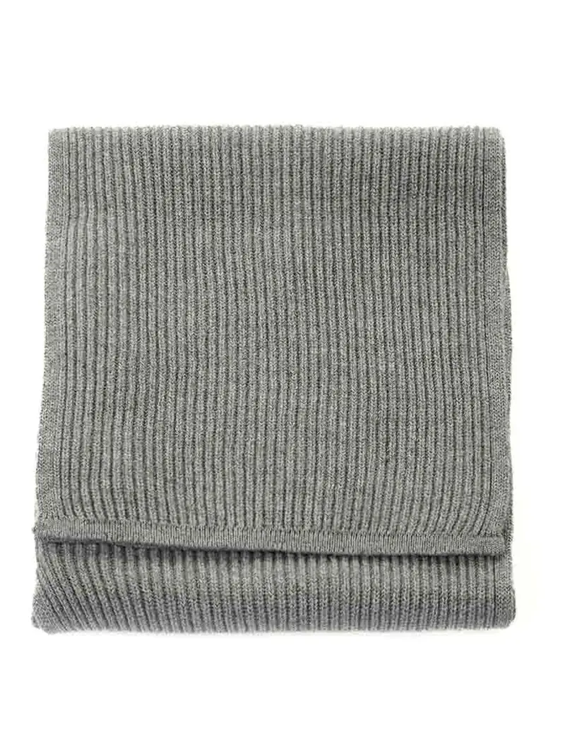 Sciarpa In Puro Cashmere Grigio Scuro