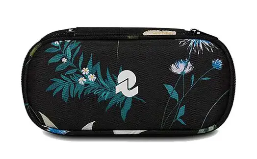 Astuccio scuola Invicta Lip XL Fantasy Black Flowers
