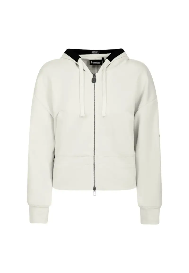 Felpa con cappuccio e zip Unbrushed - XS / Bianco
