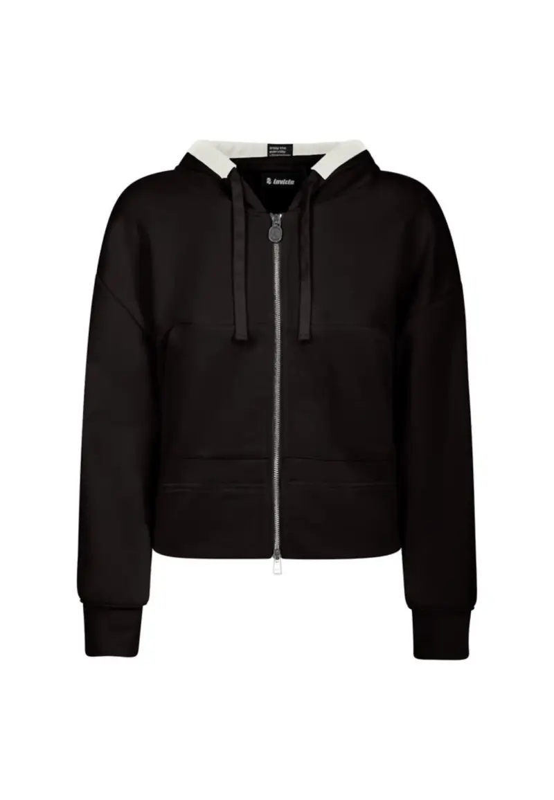 Felpa con cappuccio e zip Unbrushed - XS / Nero