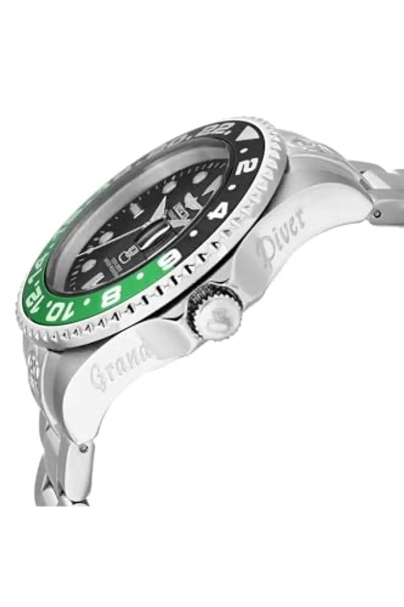 Invicta Grand Diver - Orologio da Uomo in Acciaio Inossidabile con Movimento Automatico, Argento/Verde miniatura 2