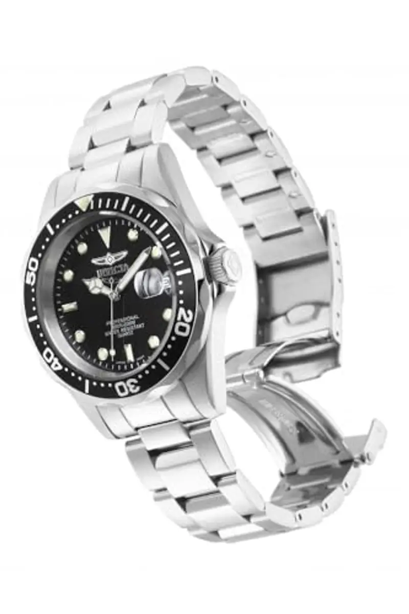 Invicta Pro Diver Orologio da in acciaio inossidabile con movimento Quarzo - 37mm, Argento / Nero miniatura 2