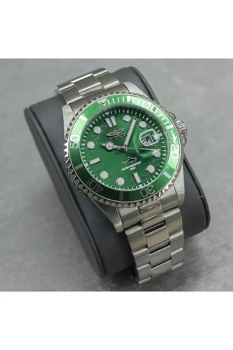 Invicta Pro Diver - Orologio da Uomo in Acciaio Inossidabile con Movimento al Quarzo, Argento/Verde miniatura 2