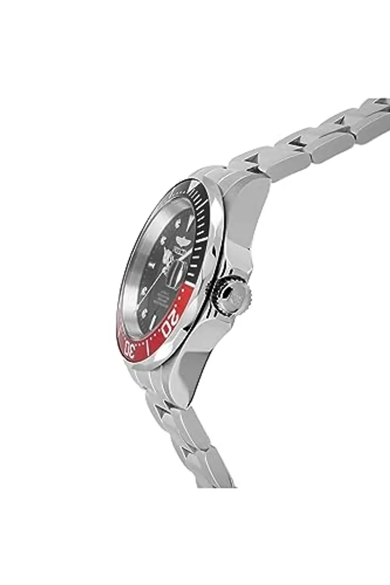 Invicta Pro Diver Orologio da Uomo in acciaio inossidabile con movimento Automatico - 40mm, Argento/Rosso miniatura 3