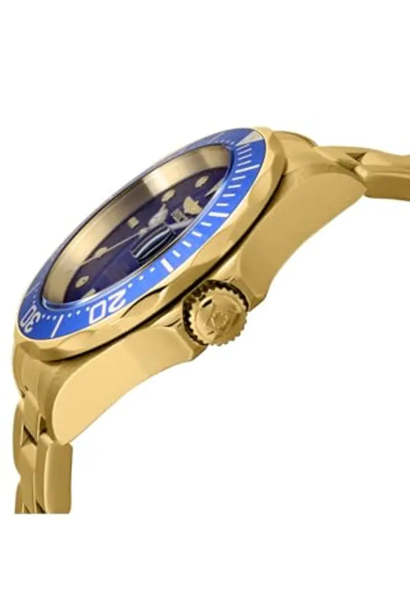Invicta Pro Diver Orologio da Uomo in acciaio inossidabile con movimento Automatico - 40mm, Oro/Blu miniatura 3