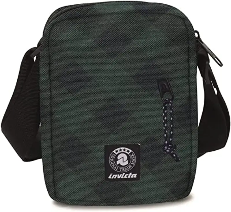 Invicta S.P.A. Tracolla Borsa Regolabile, Queen Mini Shoulder, Verde Quadri, Taglia Unica