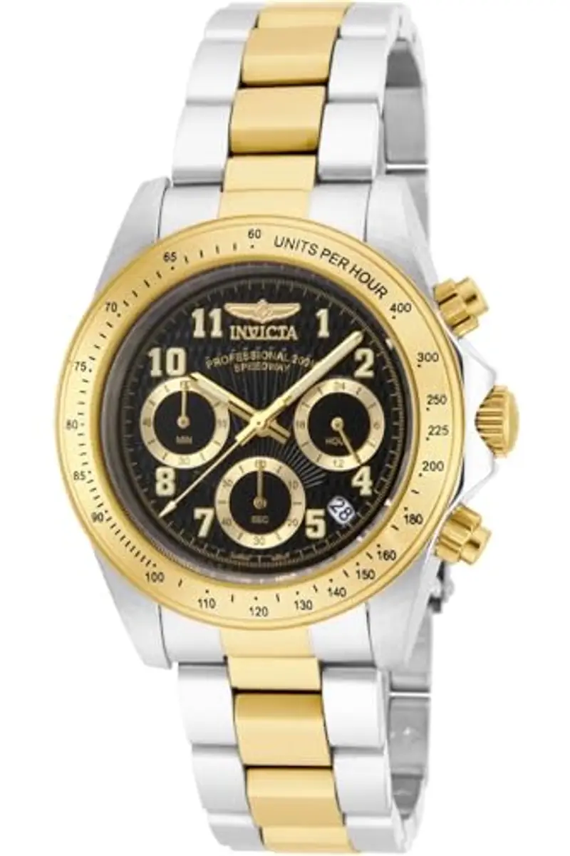 Invicta Speedway Orologio da Uomo in acciaio inossidabile con movimento Quarzo - 39mm, Oro/Bicolore