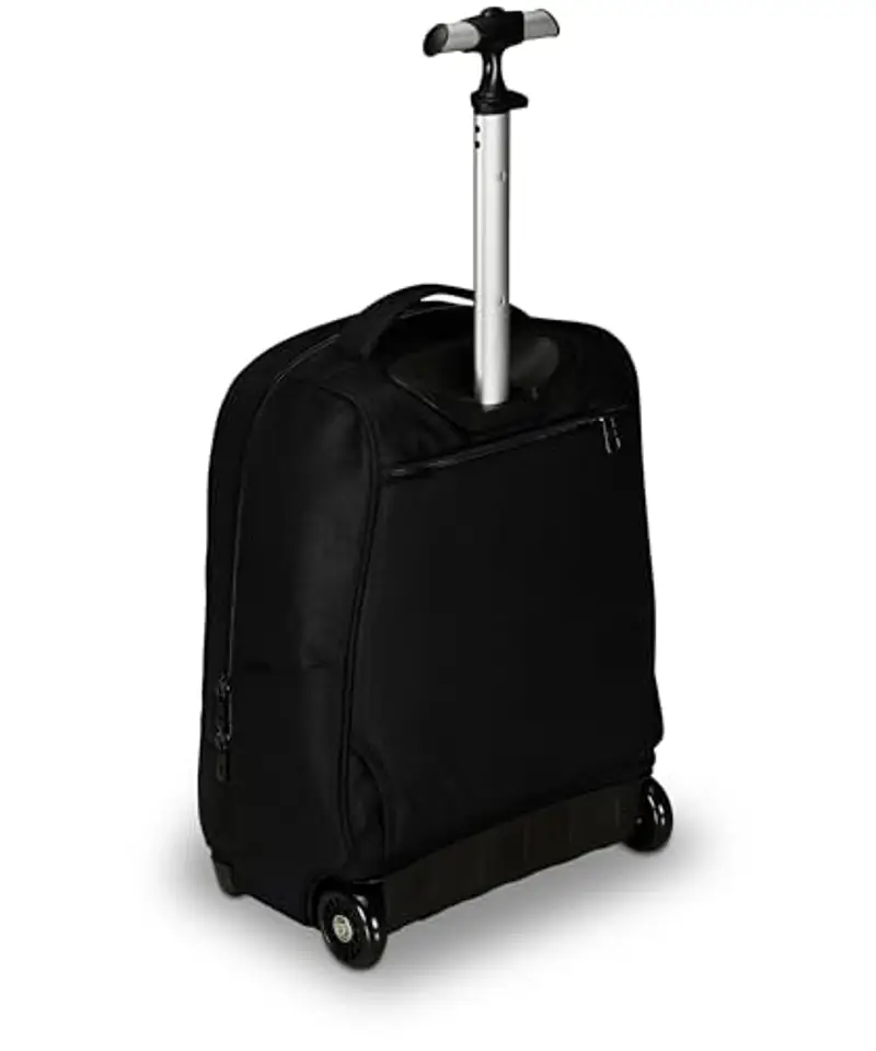 Invicta Trolley Scuola Benin Solid, Nero, 2 in 1, Con Spallacci Uso Zaino, Tasca porta Borraccia e Porta Laptop, Scuola & Viaggio, Ragazzi miniatura 3