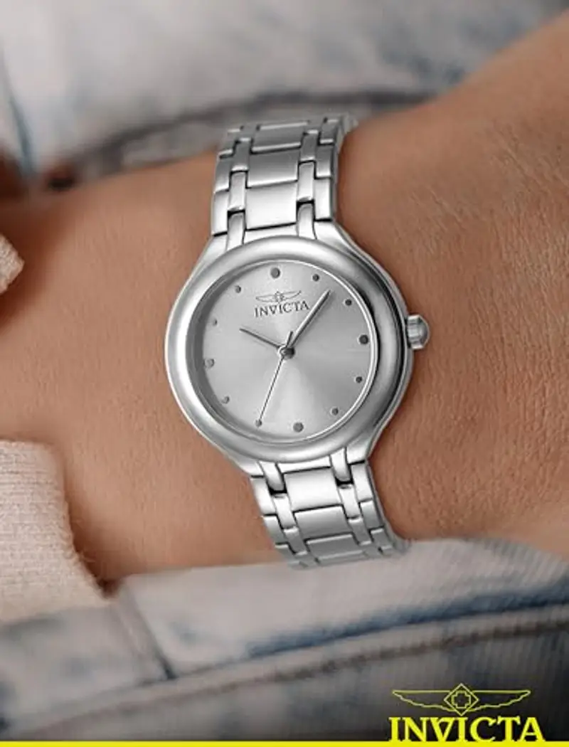 Invicta Wildflower Orologio da Donna in acciaio inossidabile con movimento Quarzo - 32mm, Argento/bianco miniatura 2