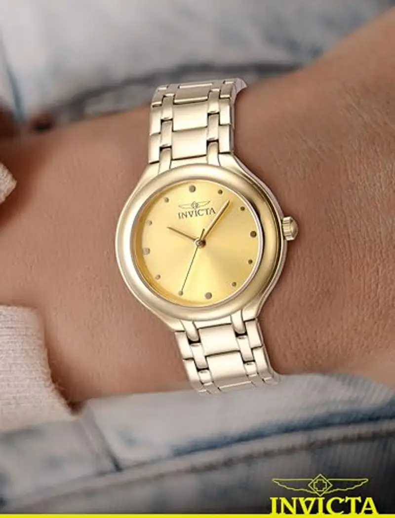 Invicta Wildflower Orologio da Donna in acciaio inossidabile con movimento Quarzo - 32mm, Oro miniatura 2
