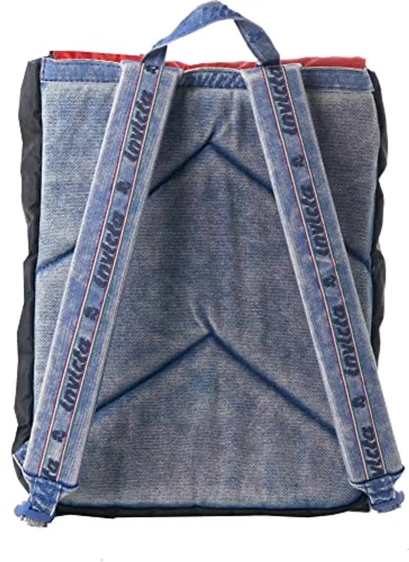 Invicta Zaino Jolly Vintage, Rosso/Blu, Tasca Porta Pc 13'', Viaggio y Tempo Libero, 18 Lt, Per Uomo Donna miniatura 3