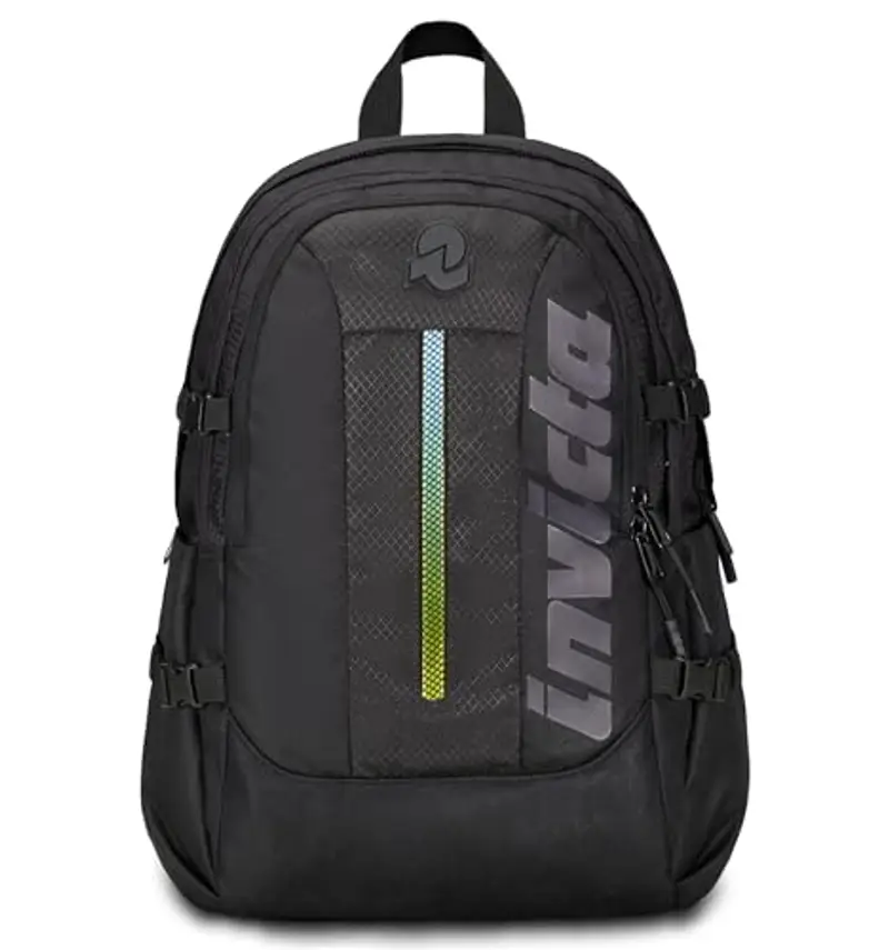 Invicta Zaino Ufficio Act Plus Led, Nero, Doppio Scomparto Con Tasca PC, Tasca Borraccia, Tasca Con Organizer, Cinghia