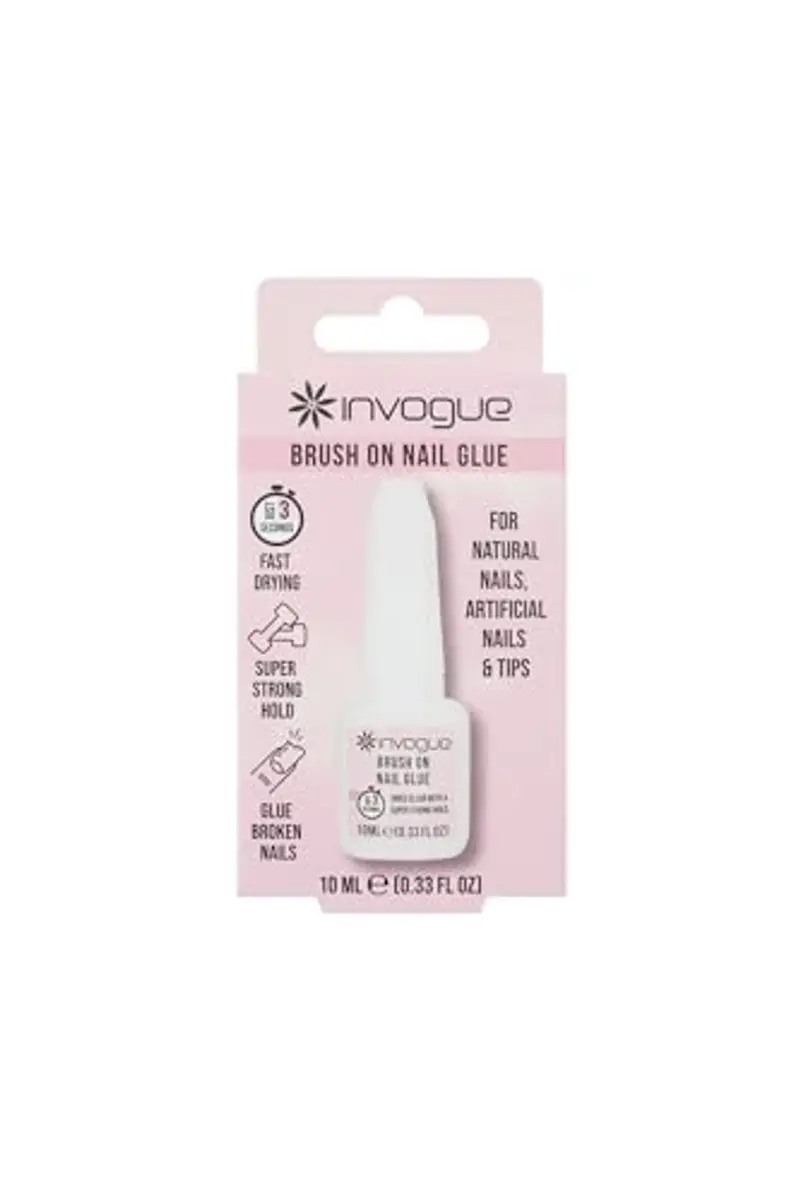 Invogue Colla per Unghie con Pennello, 10 ml