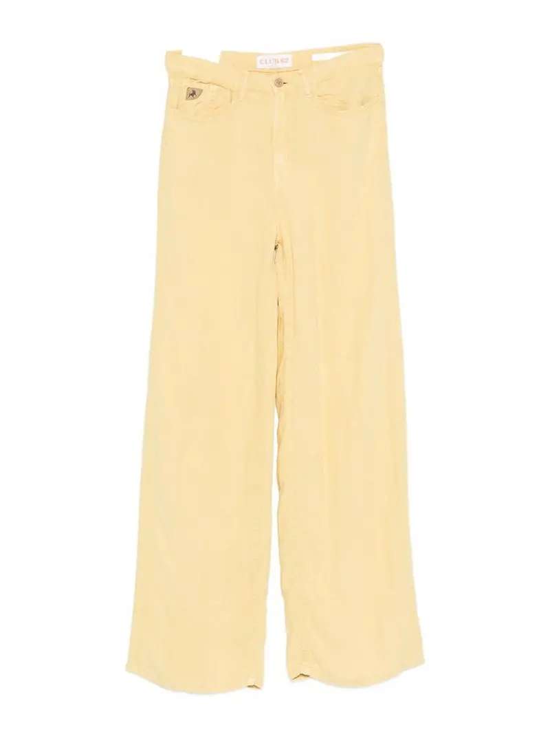 Jeans gialli a gamba larga Blu