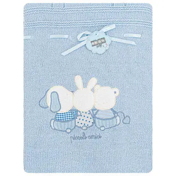 COPERTA CULLA DA NEONATO IN PILE CON RICAMO IG066 IRGE