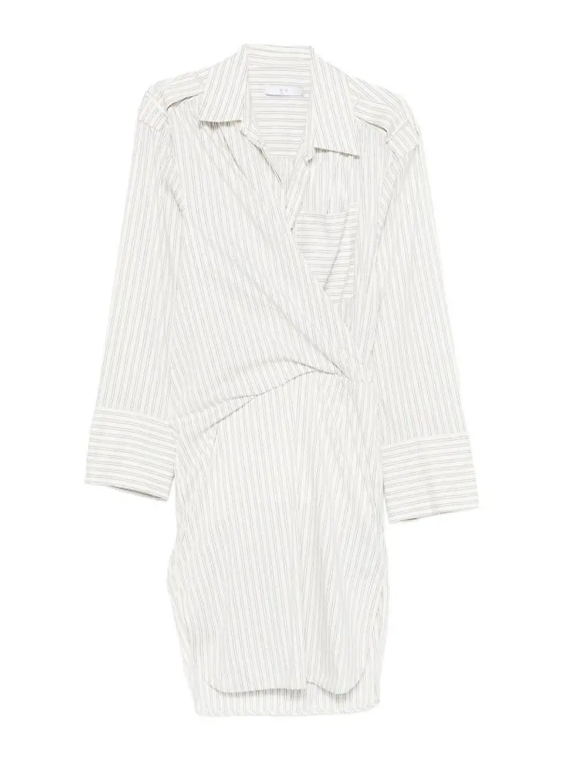 Abito in cotone a righe Lazul Beige