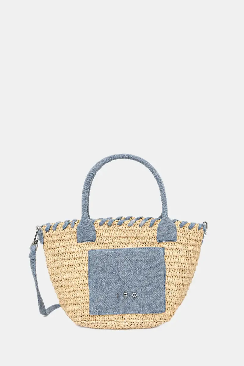 borsa in rafia colore blu WM44NARCYT