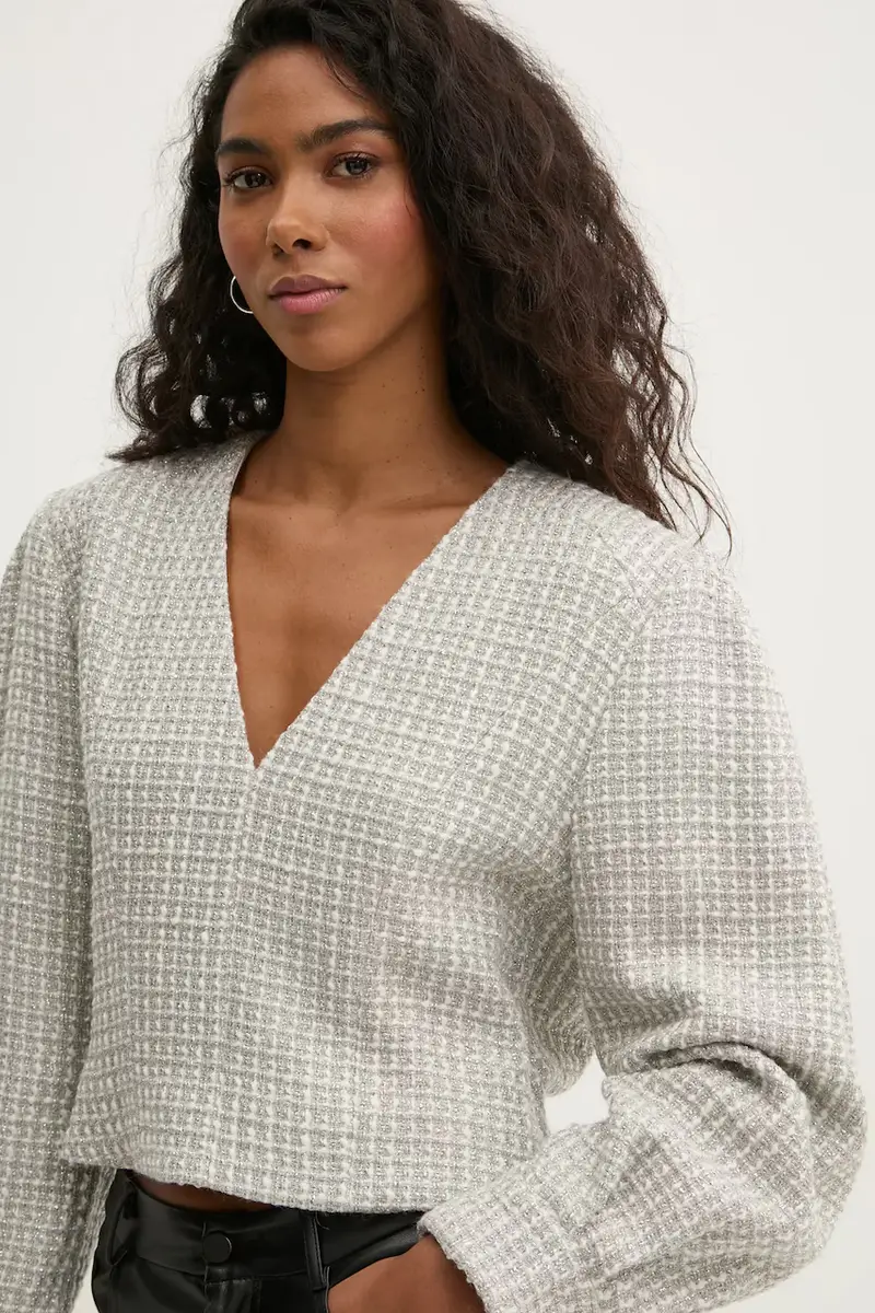 camicetta con aggiunta di lana colore beige WM16JILLA miniatura 4