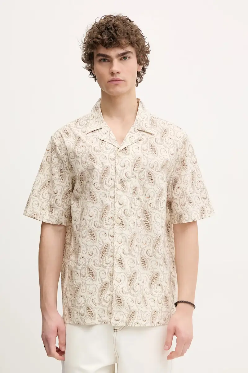 camicia in cotone uomo colore beige MP18CONSTANS